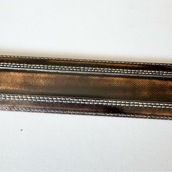 New Mezlan Men's Brown Leather Belt Made in Spain Size 36 - Picture 6 of 10